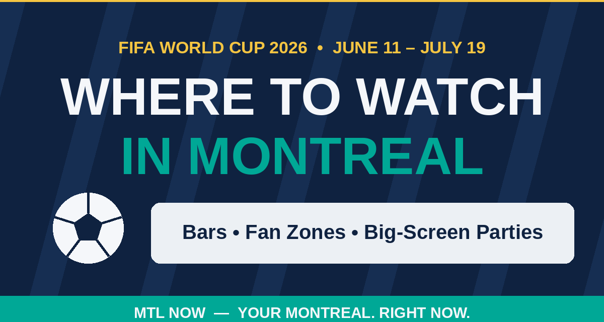 Where to Watch the World Cup in Montreal: Bars, Fan Zones, and Big-Screen Parties