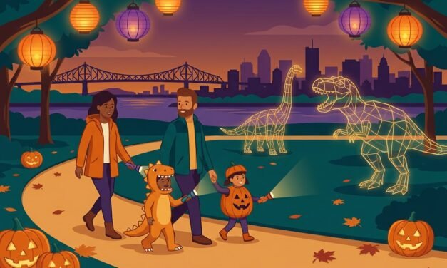 Glowing Dinos, Ghost Trains and Thanksgiving Touchdowns: Montreal’s Halloween Family Fun